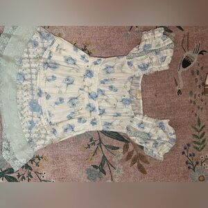 Size small real LoveShackFancy floral dress; Super cute for any summer occasion!